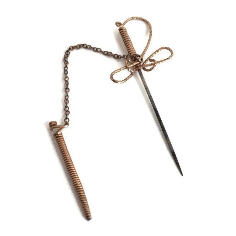 Vintage Sword Tie or Lapel Pin for Men - Picture 4 of 5